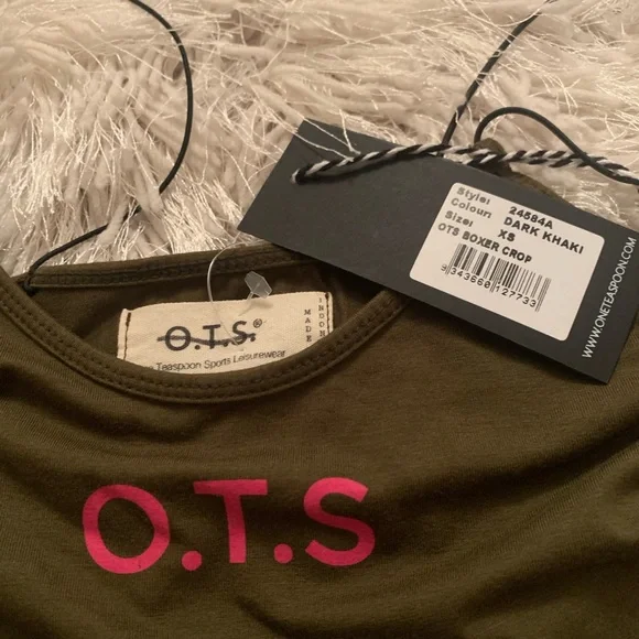 NWT OTS dark khaki boxer crop top - Picture 9 of 9